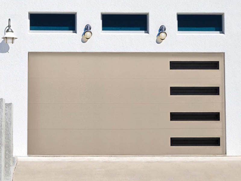Modern flush garage door