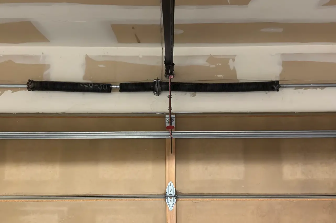 Broken Garage Door Spring Before Repair
