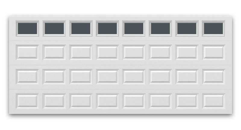 Short panel garage door